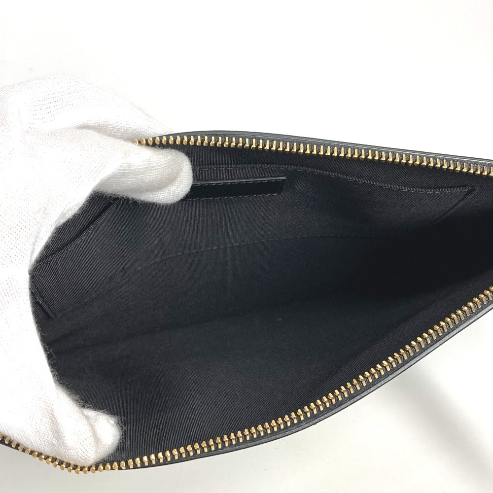 VERSACE メデューサ ストラップ付き ポーチ カバン バイカラー セカンドバッグ クラッチバッグ レザー ユニセックス ブラック - brandshop-reference