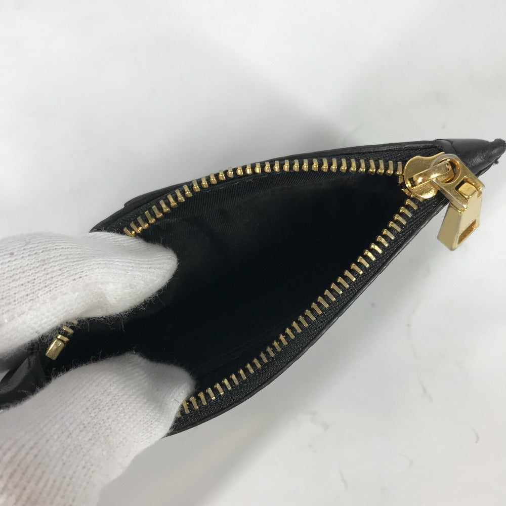 VERSACE Medusa Fragment Case Leather Coin Purse, Men's, Black