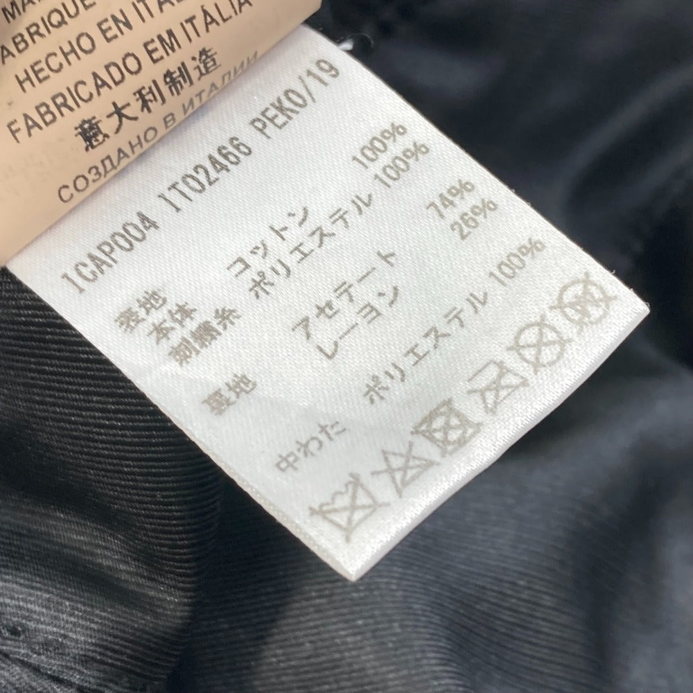 VERSACE バイカラー ロゴ 帽子 キャップ帽 ベースボールキャップ キャップ コットン レディース ブラック - brandshop-reference