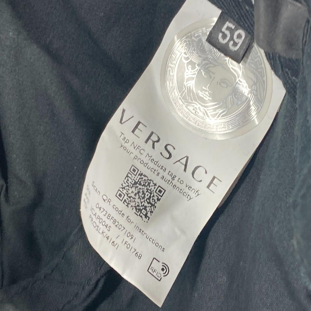 VERSACE バイカラー メデューサ ロゴ 帽子 キャップ帽 ベースボール キャップ コットン ユニセックス ブラック