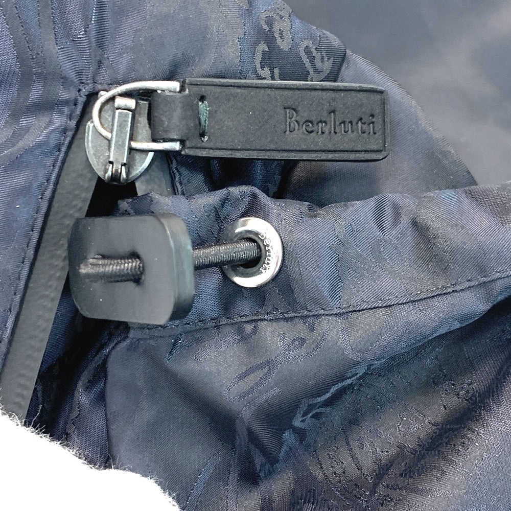 Berluti トップス カリグラフィ ジップアップ パーカー ナイロン メンズ ネイビー
