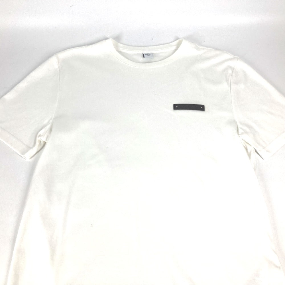 Berluti レザータブ Tシャツ ロゴ アパレル トップス 半袖 Tシャツ 半袖Ｔシャツ コットン メンズ ホワイト
