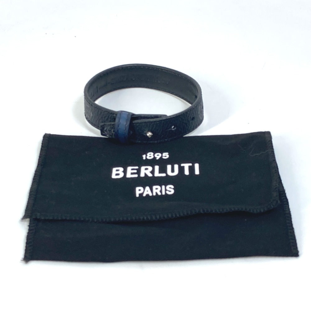 Berluti ノベルティ 非売品 銀座店オープン記念 アクセサリー バングル ブレスレット レザー メンズ ブラック