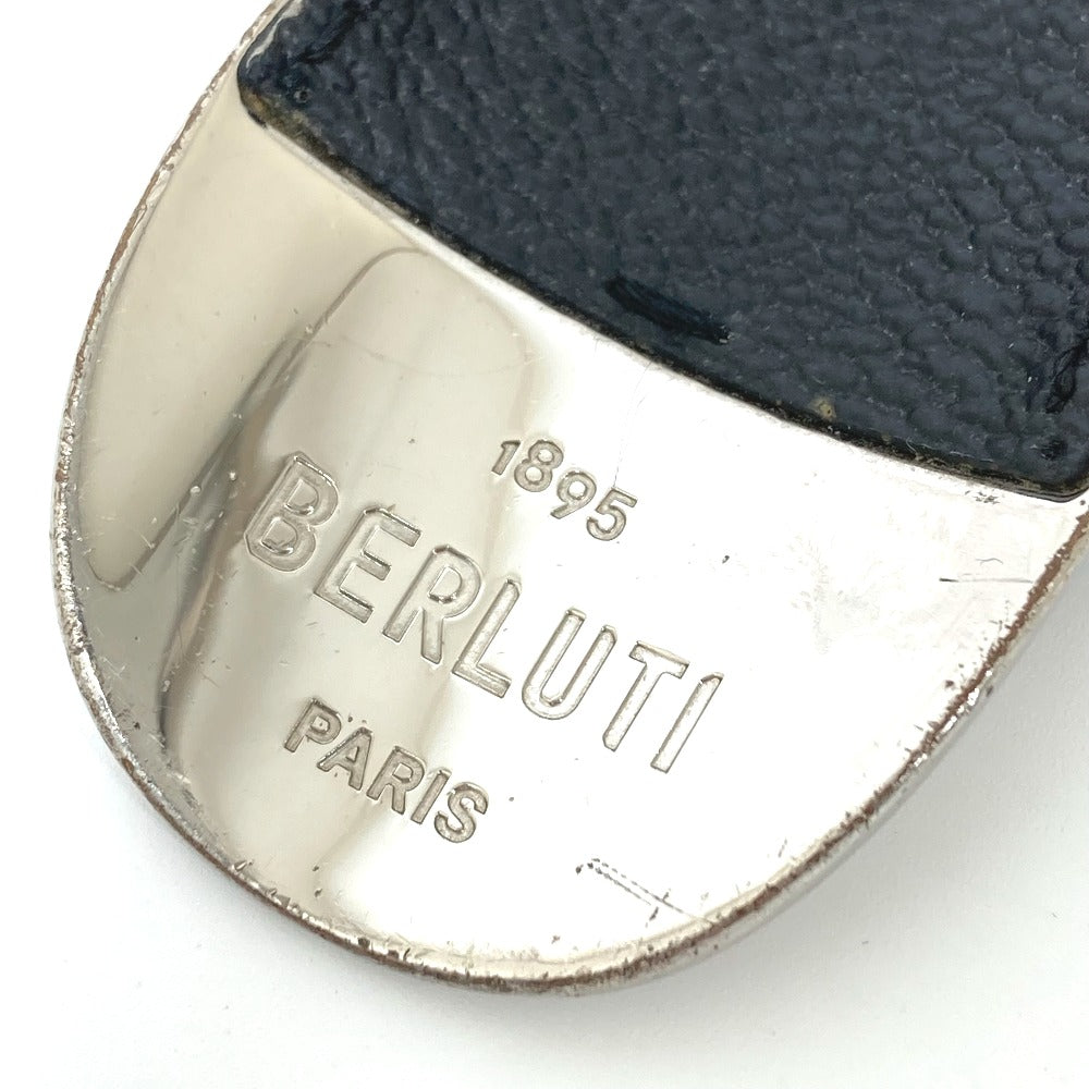Berluti カリグラフィー ロゴ 靴ベラ シューホーン バッグチャーム キーホルダー レザー メンズ ブラック