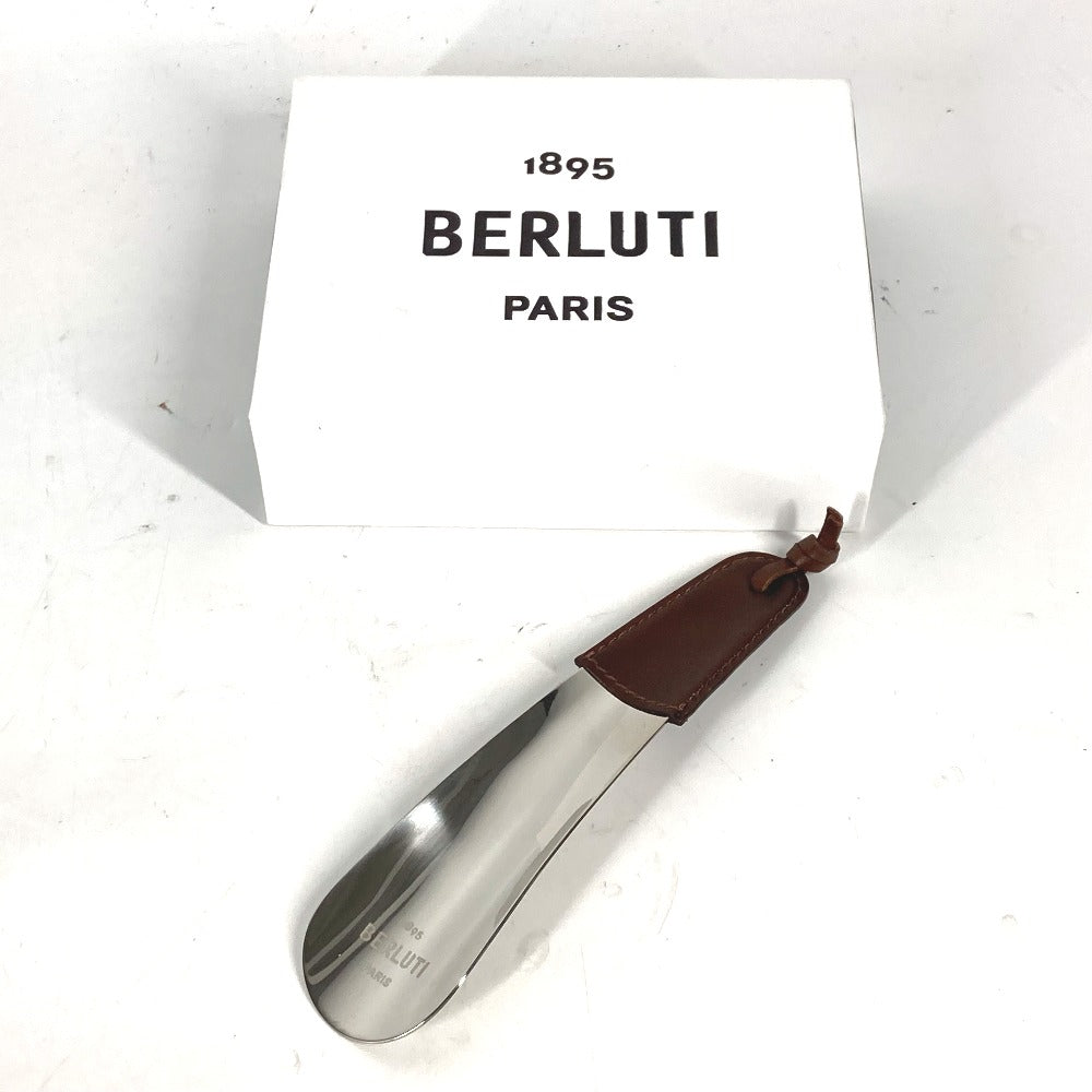 Berluti ロゴ シューホーン 靴べら レザー メンズ ブラウン