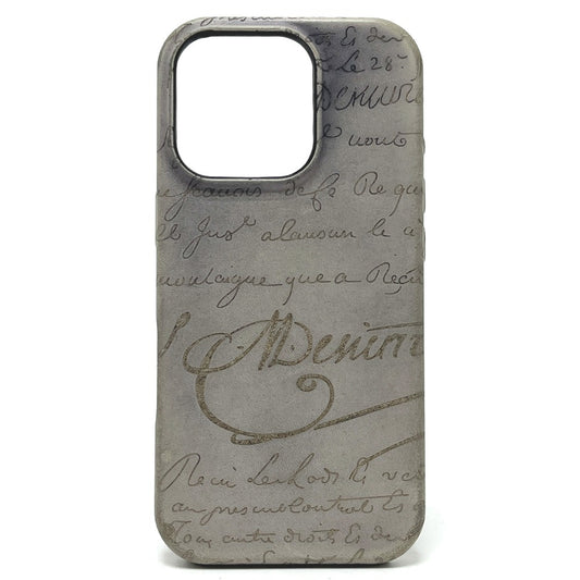 Berluti Berluti iPhone 16 Pro Phone Case Smartphone cover, phone case, mobile case iPhone case Leather gray Used