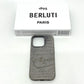 Berluti Berluti iPhone 16 Pro Phone Case Smartphone cover, phone case, mobile case iPhone case Leather gray Used