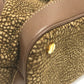 BORBONESE Bag Handbag Bowling Bag Quail Pattern Handbag Leather Women's Brown