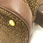 BORBONESE Bag Handbag Bowling Bag Quail Pattern Handbag Leather Women's Brown