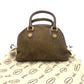 BORBONESE Bag Handbag Bowling Bag Quail Pattern Handbag Leather Women's Brown