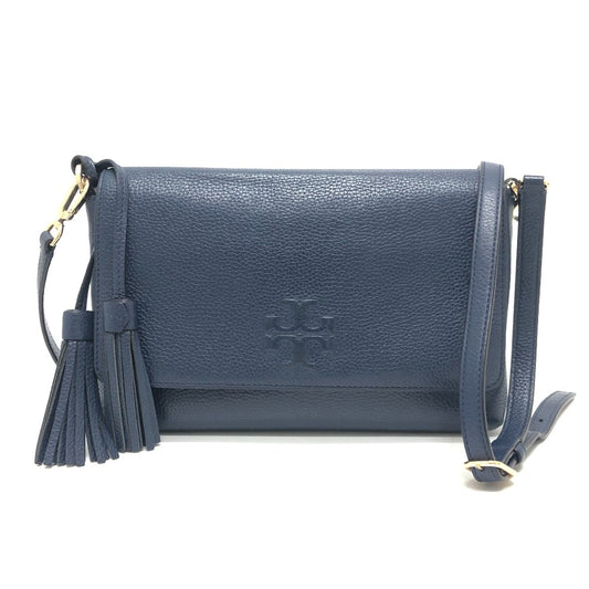 Tory Burch Logo Fringe Shoulder Bag Bag Back Shoulder Bag Shoulder Bag Leather Women's Blue