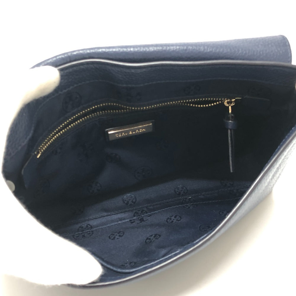 Tory Burch Logo Fringe Shoulder Bag Bag Back Shoulder Bag Shoulder Bag Leather Women's Blue
