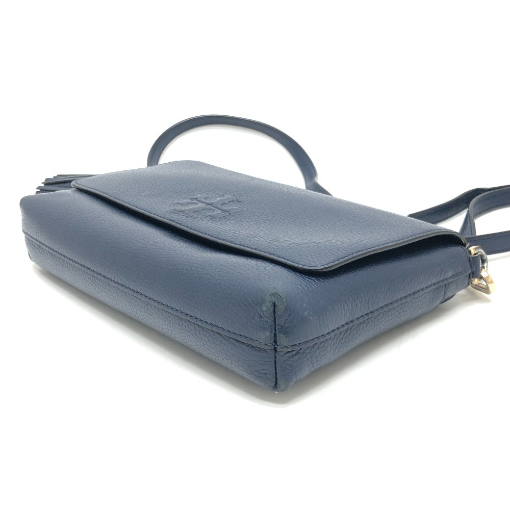 Tory Burch Logo Fringe Shoulder Bag Bag Back Shoulder Bag Shoulder Bag Leather Women's Blue