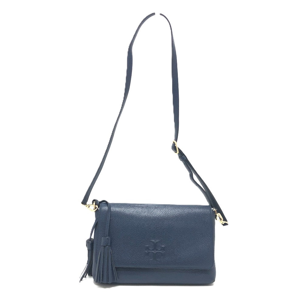 Tory Burch Logo Fringe Shoulder Bag Bag Back Shoulder Bag Shoulder Bag Leather Women's Blue