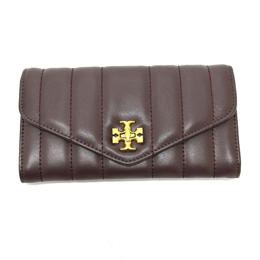 Tory Burch 81820 KIRA CHEVRON Bi-fold Long Wallet Leather Women's Brown