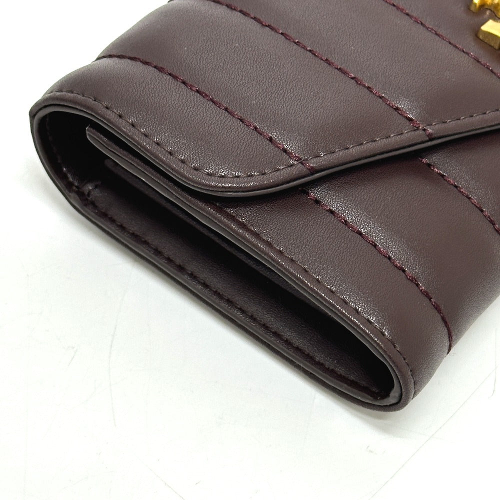 Tory Burch 81820 KIRA CHEVRON キラ シェブロン 二つ折り ロングウォレット 長財布 レザー レディース ブラウン