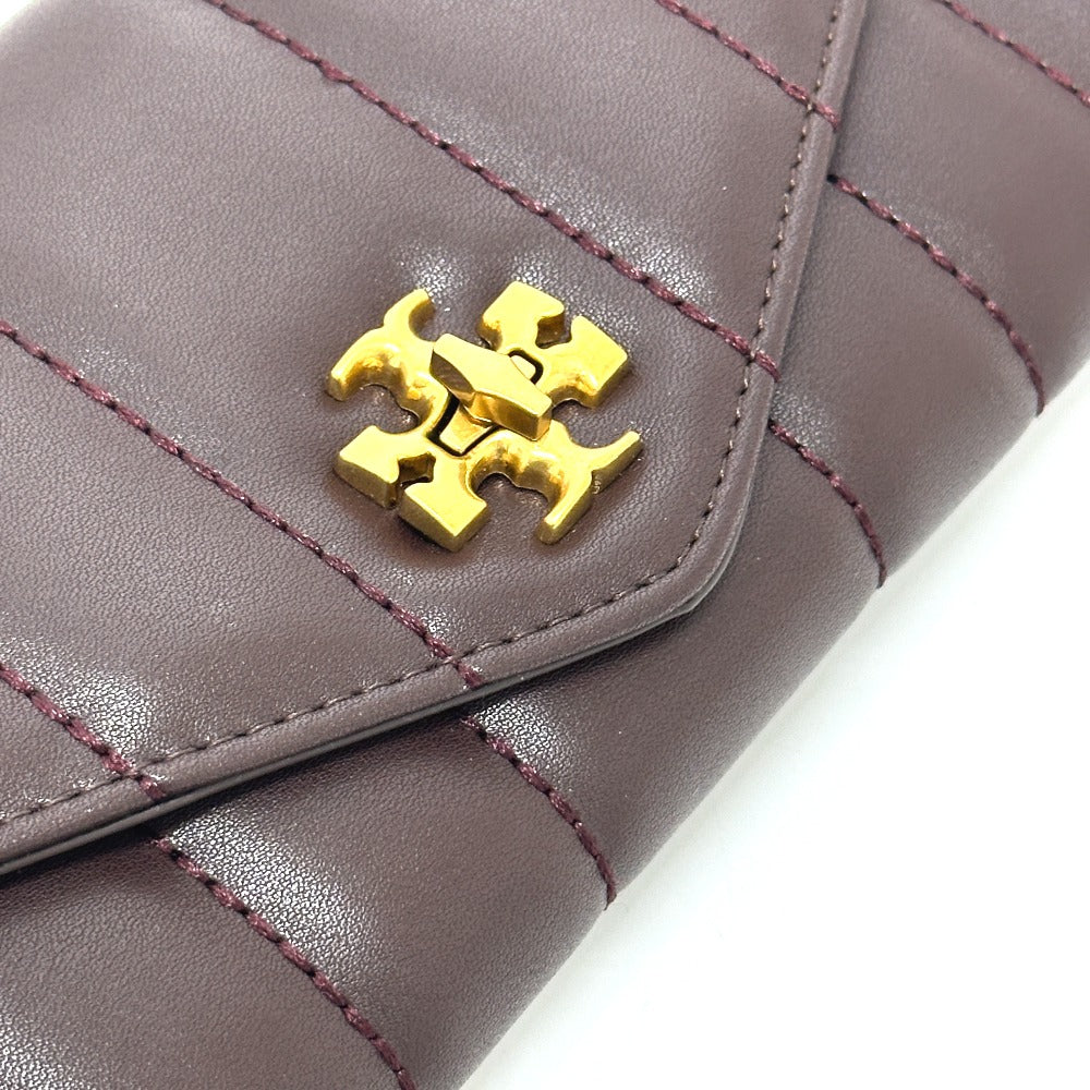 Tory Burch 81820 KIRA CHEVRON キラ シェブロン 二つ折り ロングウォレット 長財布 レザー レディース ブラウン