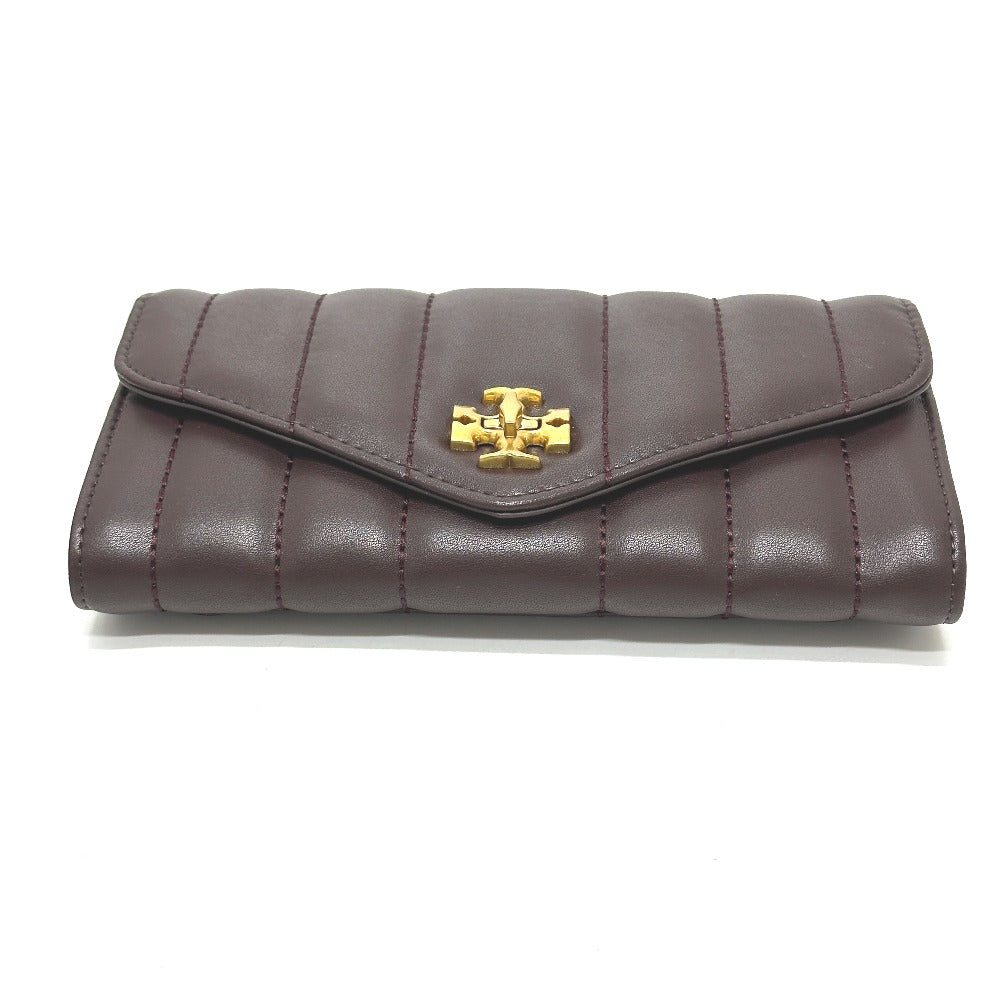 Tory Burch 81820 KIRA CHEVRON キラ シェブロン 二つ折り ロングウォレット 長財布 レザー レディース ブラウン