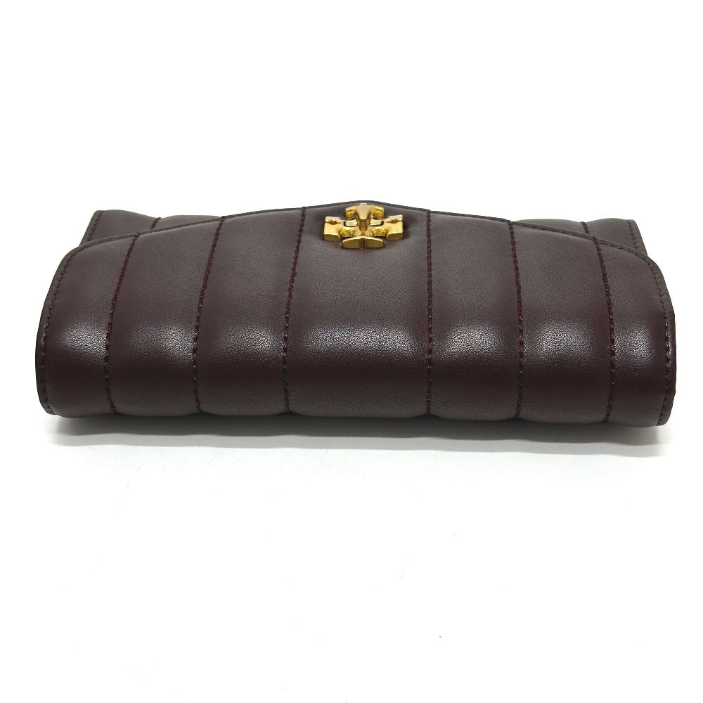 Tory Burch 81820 KIRA CHEVRON キラ シェブロン 二つ折り ロングウォレット 長財布 レザー レディース ブラウン
