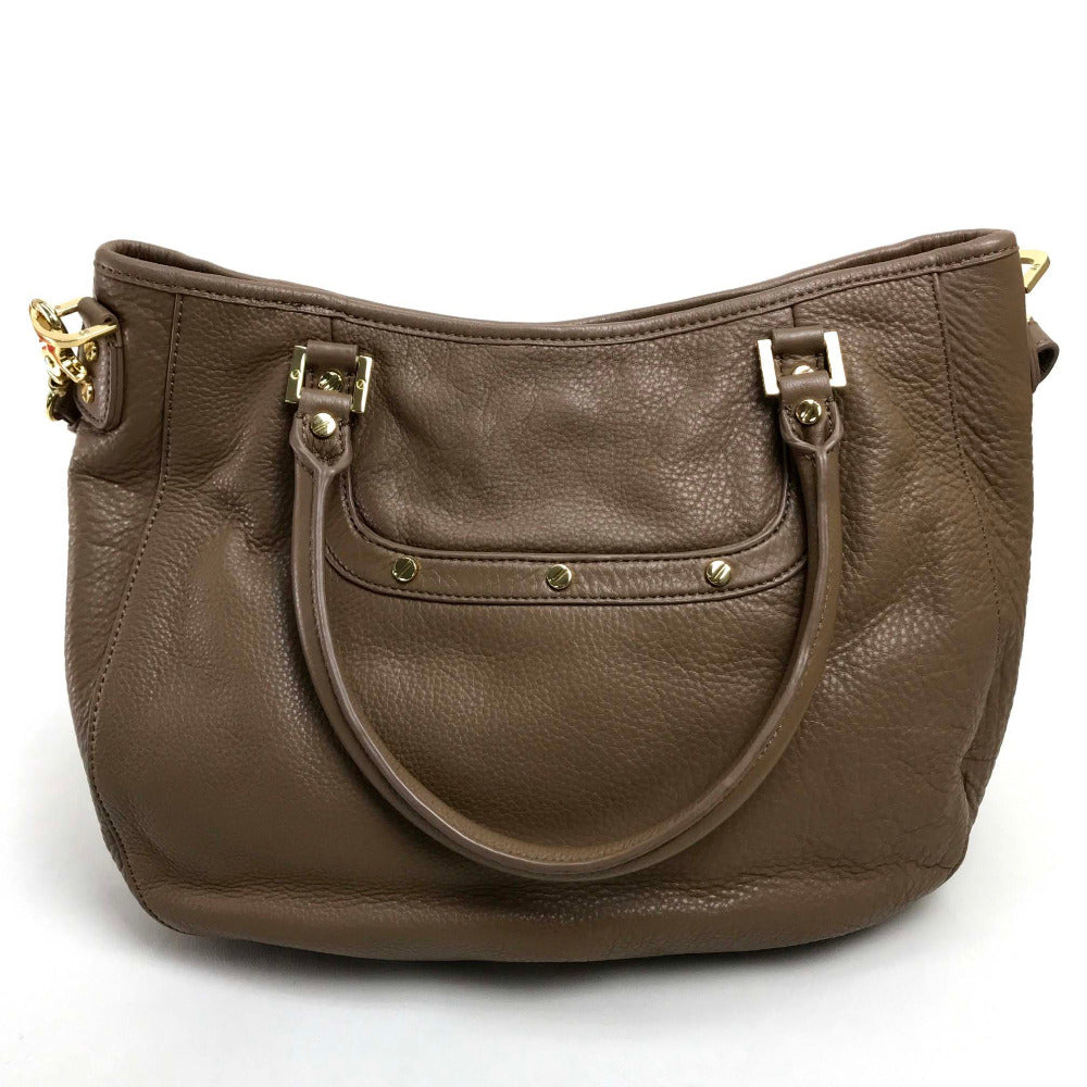 Tory Burch logo shoulder bag, tote bag, 2-way bag, shoulder bag, handbag, leather, women's, brown