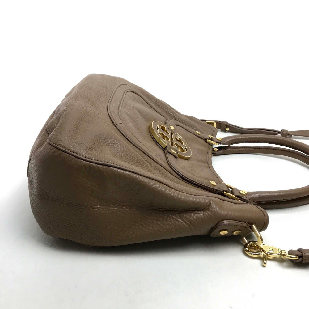 Tory Burch logo shoulder bag, tote bag, 2-way bag, shoulder bag, handbag, leather, women's, brown