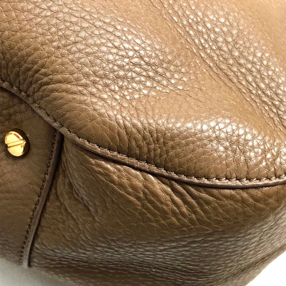 Tory Burch logo shoulder bag, tote bag, 2-way bag, shoulder bag, handbag, leather, women's, brown