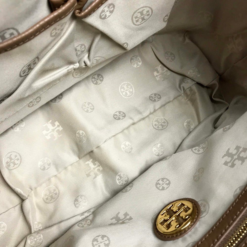 Tory Burch logo shoulder bag, tote bag, 2-way bag, shoulder bag, handbag, leather, women's, brown