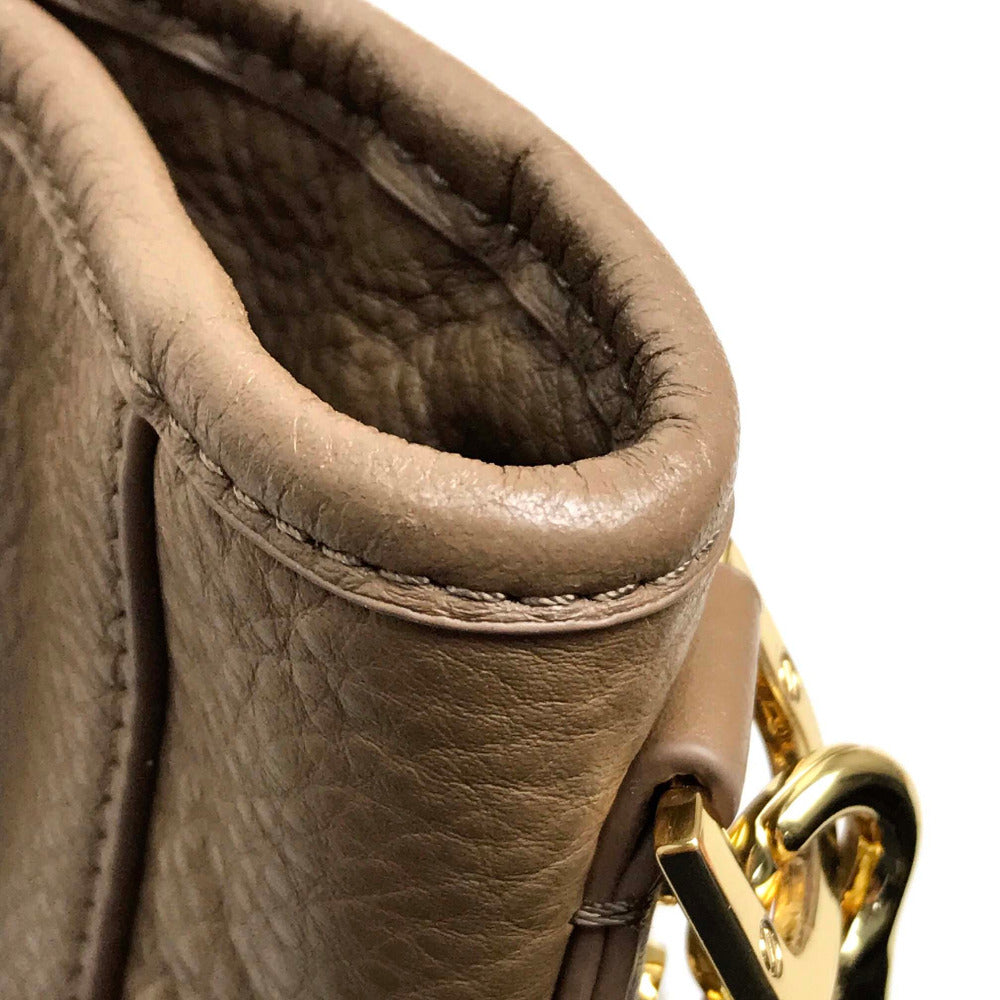 Tory Burch logo shoulder bag, tote bag, 2-way bag, shoulder bag, handbag, leather, women's, brown