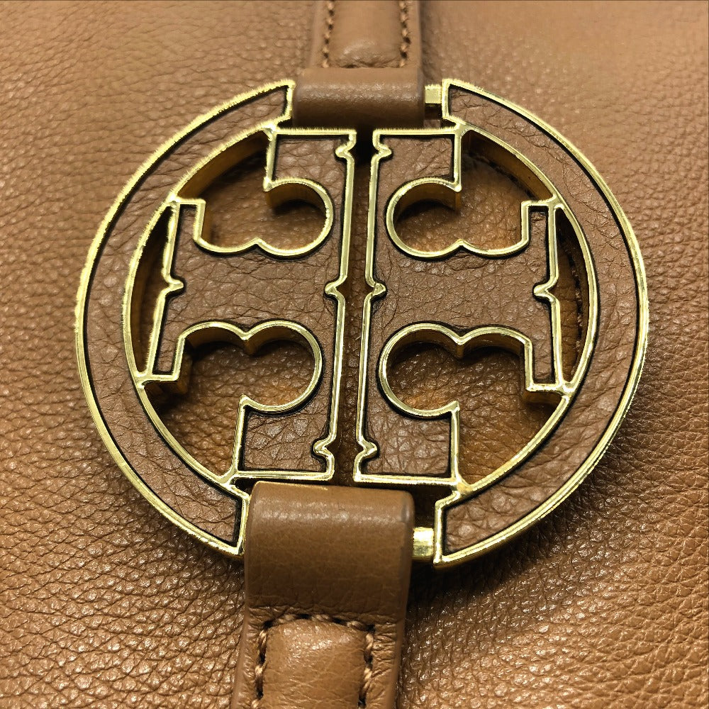 Tory Burch Amanda handbag, shoulder bag, 2-way bag, tote bag, leather, camel brown, for women