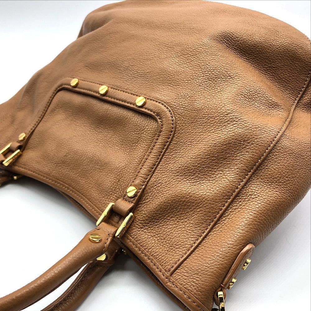 Tory Burch Amanda handbag, shoulder bag, 2-way bag, tote bag, leather, camel brown, for women