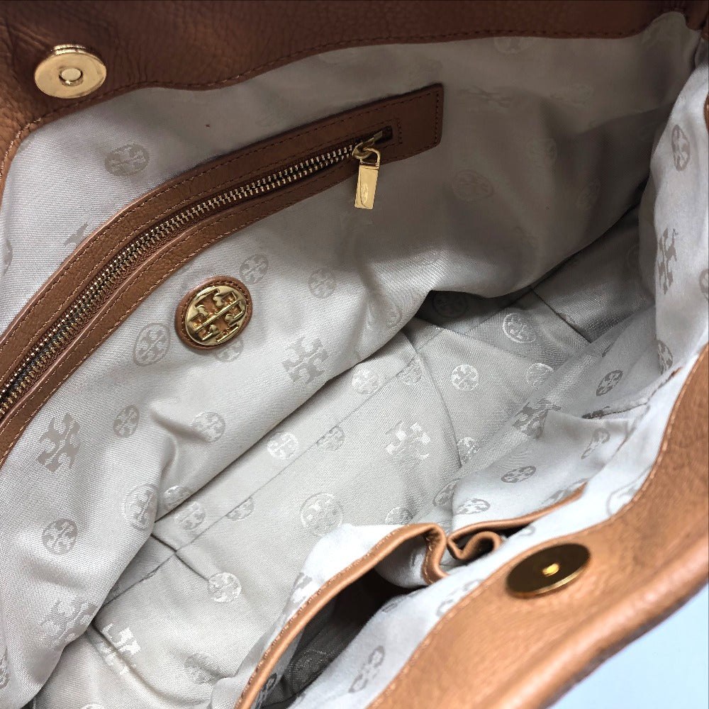 Tory Burch Amanda handbag, shoulder bag, 2-way bag, tote bag, leather, camel brown, for women