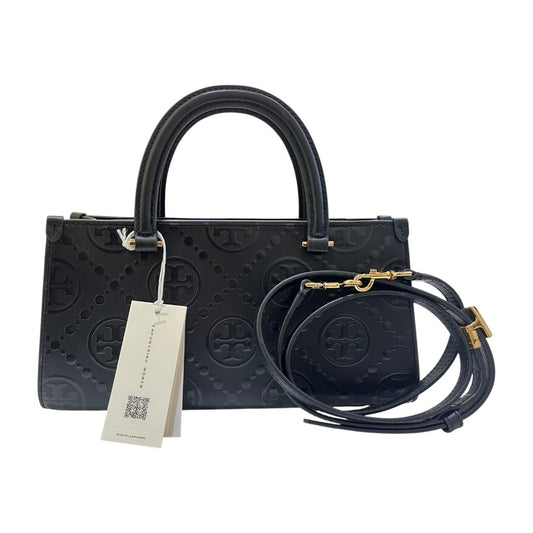 Tory Burch 164641 T Monogram Embossed Tote Small 2WAY Bag Tote Bag PVC Ladies Black