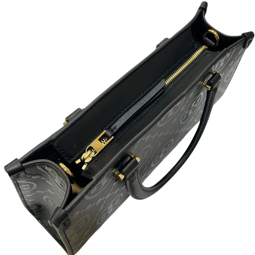 Tory Burch 164641 T Monogram Embossed Tote Small 2WAY Bag Tote Bag PVC Ladies Black