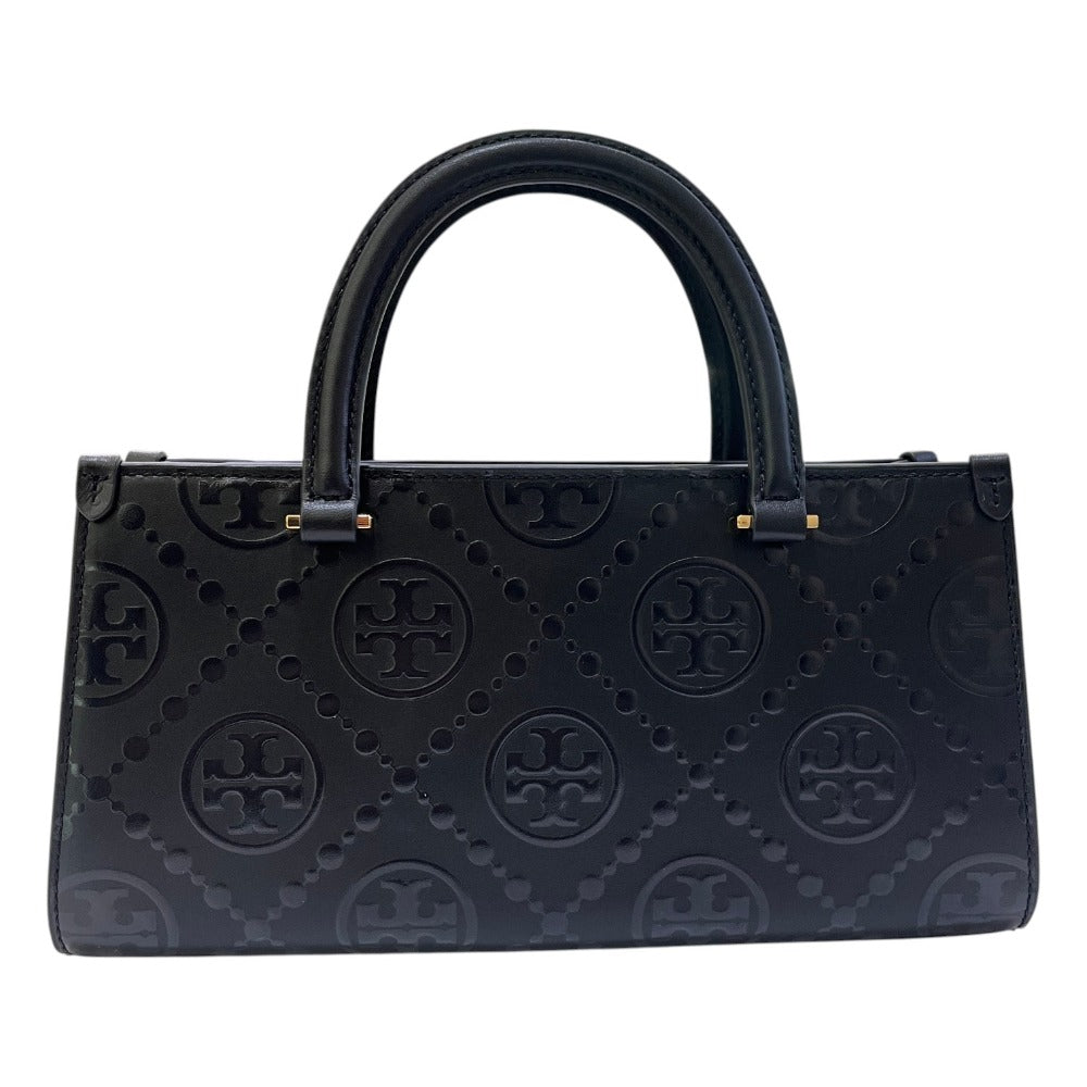 Tory Burch 164641 T Monogram Embossed Tote Small 2WAY Bag Tote Bag PVC Ladies Black