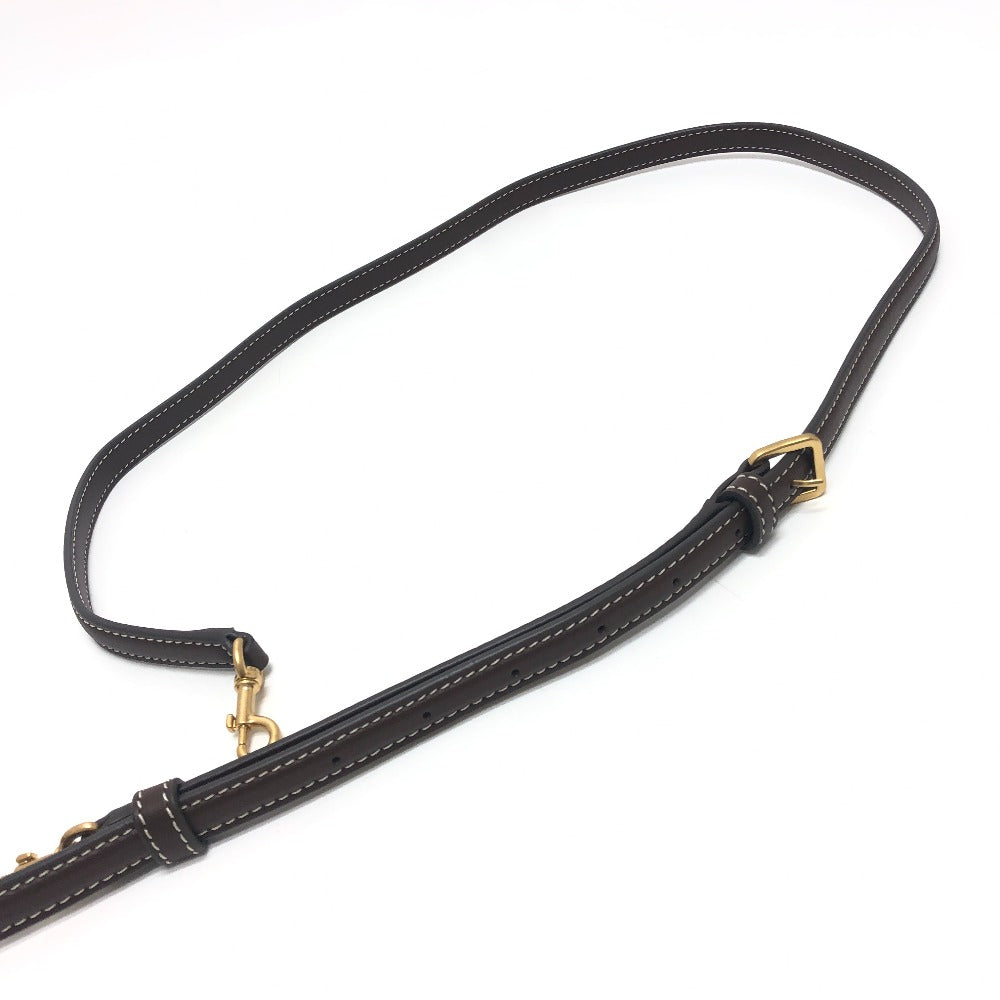 Tory Burch logo Pochette 2-Way Bag with Replacement Strap Shoulder Bag Leather Black Used