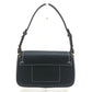 Tory Burch logo Pochette 2-Way Bag with Replacement Strap Shoulder Bag Leather Black Used