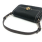 Tory Burch logo Pochette 2-Way Bag with Replacement Strap Shoulder Bag Leather Black Used