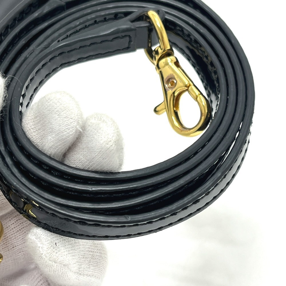 Tory Burch パンチングロゴ ポシェット カバン バッグ ショルダーバッグ エナメル レディース ブラック