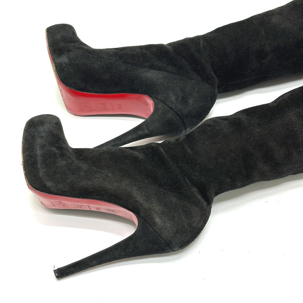 Christian Louboutin Knee-high socks long boots suede Black 6.5 Used