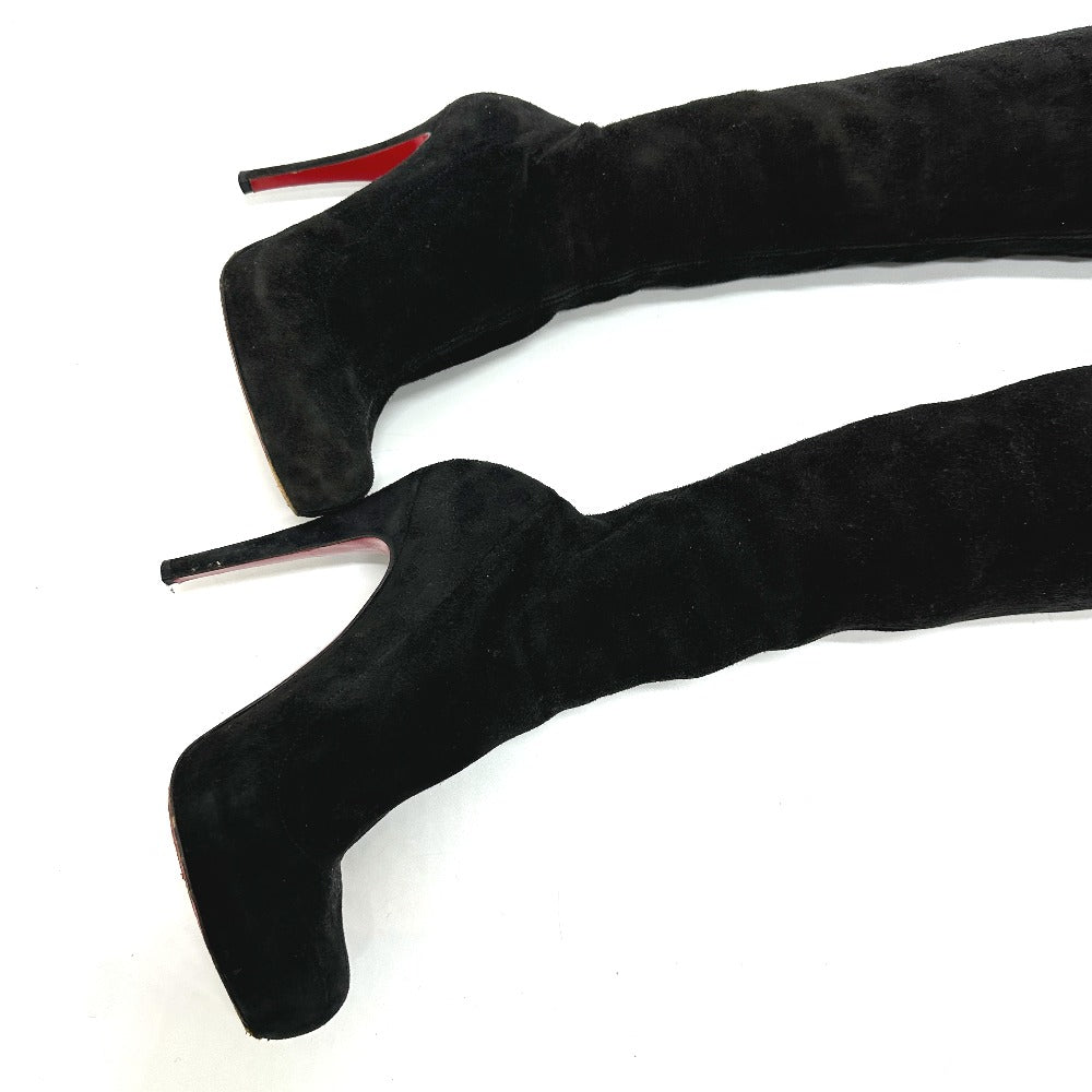 Christian Louboutin Knee-high socks long boots suede Black 6.5 Used