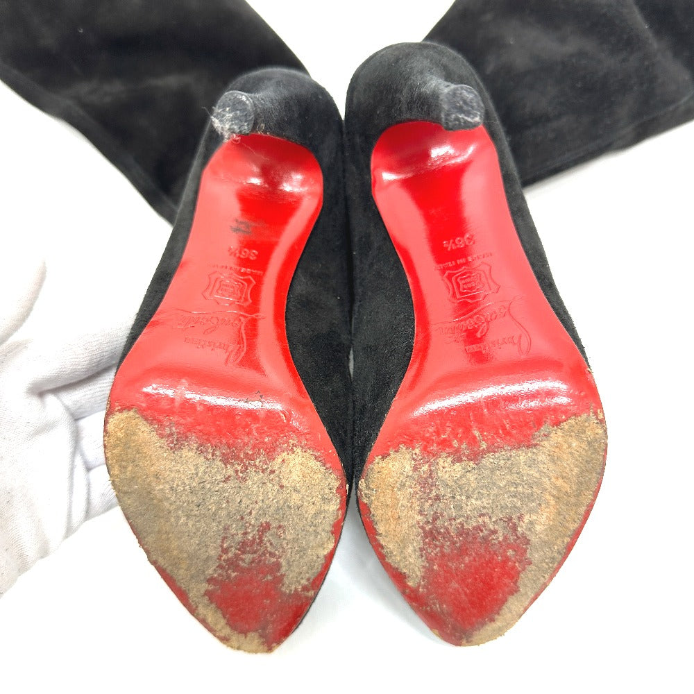 Christian Louboutin Knee-high socks long boots suede Black 6.5 Used