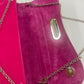 Christian Louboutin 1120586 Two-Tone Riviera Handbag/Clutch Bag in Brown and Pink Calfskin