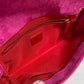 Christian Louboutin 1120586 Two-Tone Riviera Handbag/Clutch Bag in Brown and Pink Calfskin