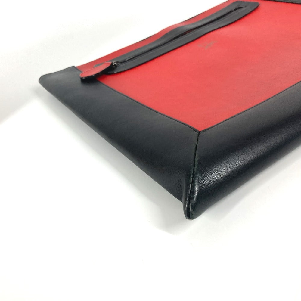 Christian Louboutin ロゴ ポーチ カバン セカンドバッグ クラッチバッグ レザー ユニセックス レッド - brandshop-reference