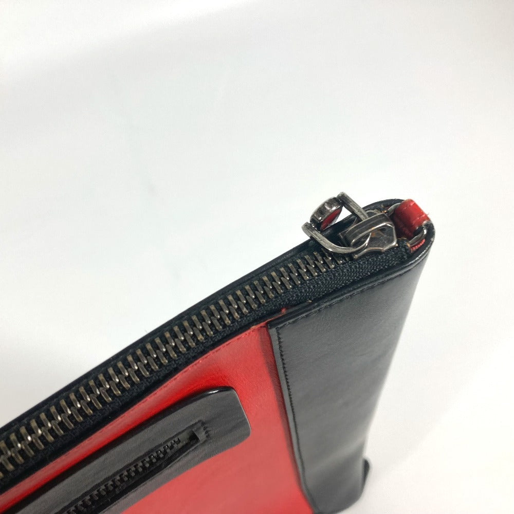 Christian Louboutin ロゴ ポーチ カバン セカンドバッグ クラッチバッグ レザー ユニセックス レッド - brandshop-reference