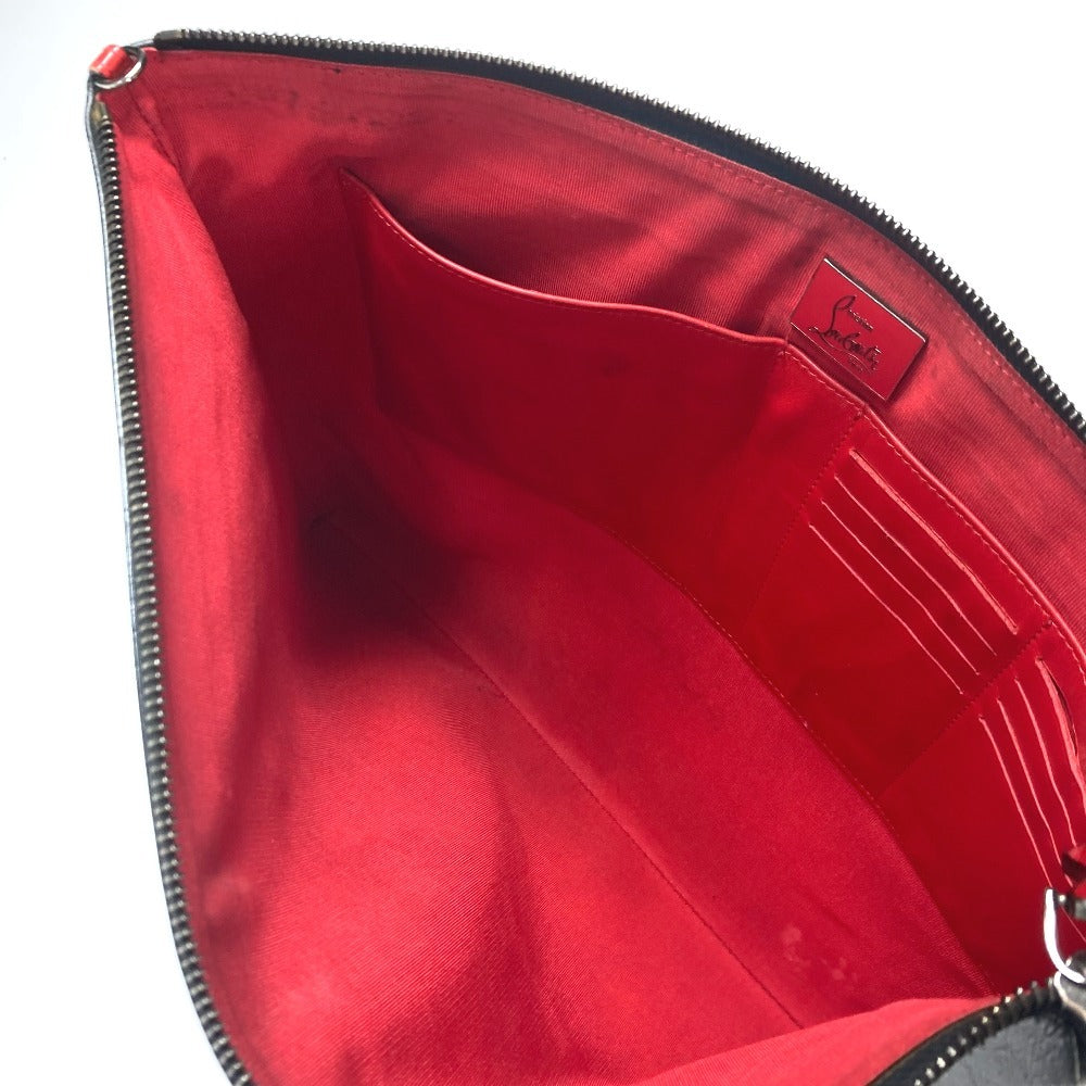 Christian Louboutin ロゴ ポーチ カバン セカンドバッグ クラッチバッグ レザー ユニセックス レッド - brandshop-reference