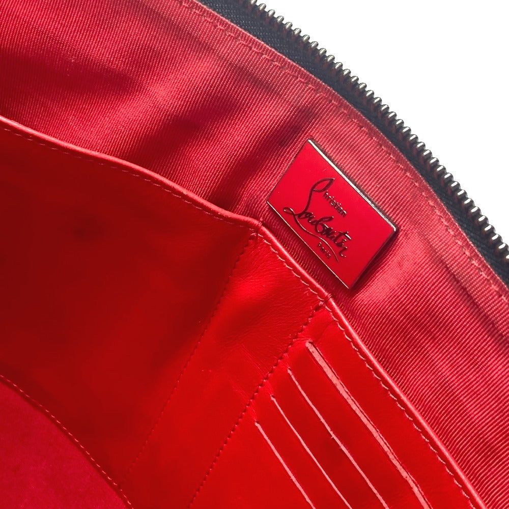 Christian Louboutin ロゴ ポーチ カバン セカンドバッグ クラッチバッグ レザー ユニセックス レッド - brandshop-reference