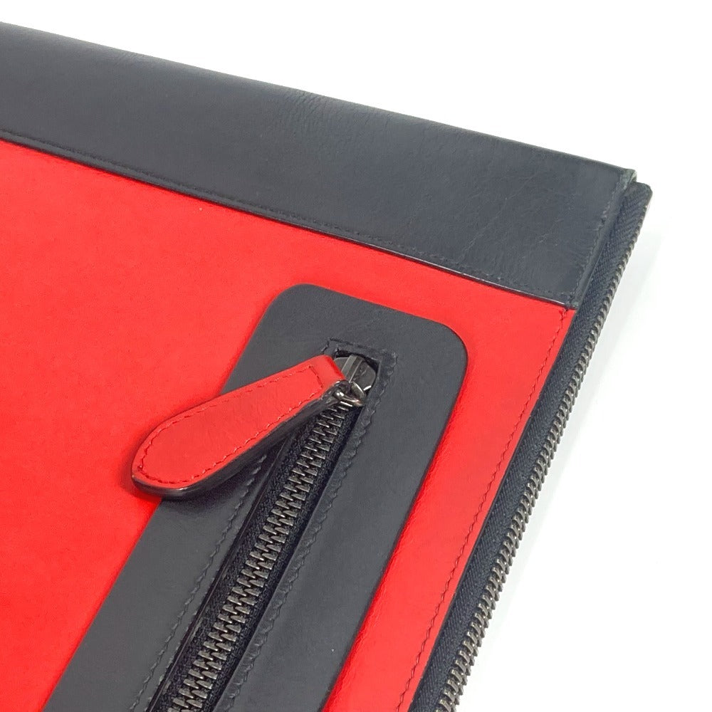 Christian Louboutin ロゴ ポーチ カバン セカンドバッグ クラッチバッグ レザー ユニセックス レッド - brandshop-reference