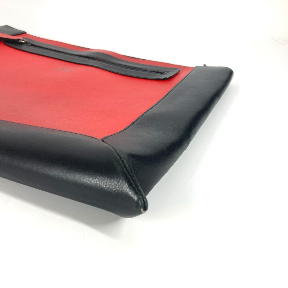 Christian Louboutin ロゴ ポーチ カバン セカンドバッグ クラッチバッグ レザー ユニセックス レッド - brandshop-reference