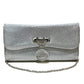 Christian Louboutin 1145132 Glitter Riviera Bag, 2-Way Chain Shoulder Bag/Clutch Bag, PVC, Women's, Silver